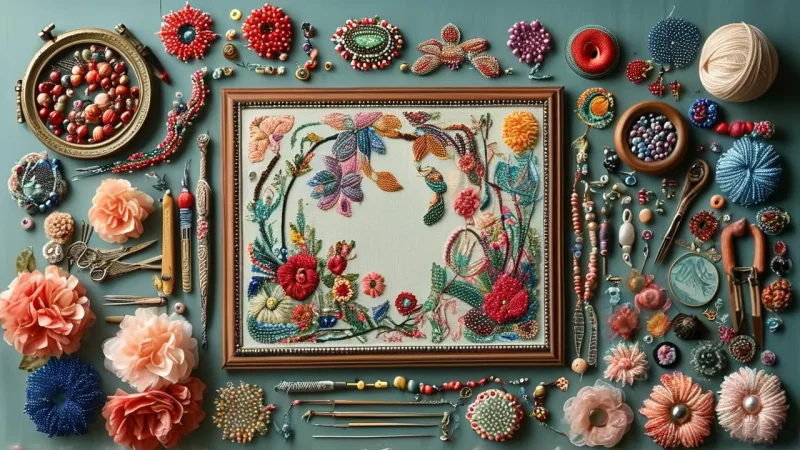 手把手教你珠绣入门,轻松上手!-手工制作-教程与素材社区-探索手工艺术!