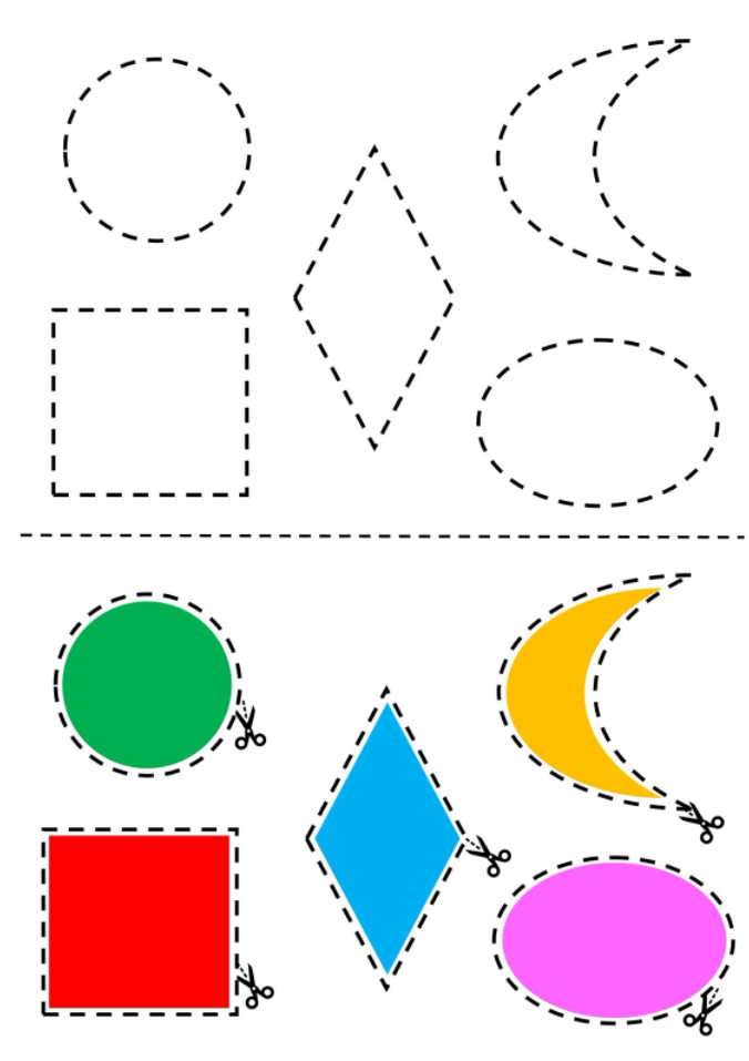 儿童剪纸线条剪素材