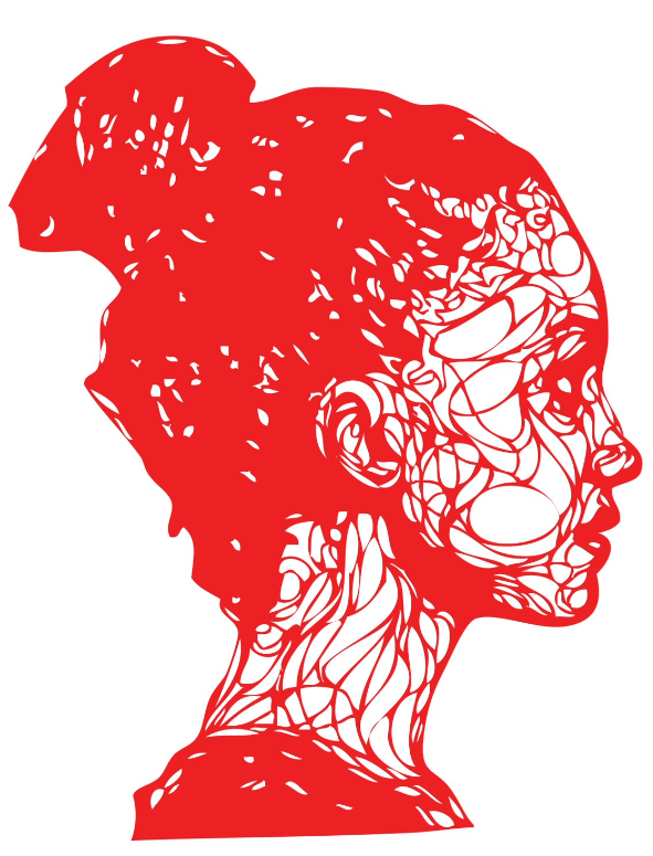 剪纸素材抽象人物图