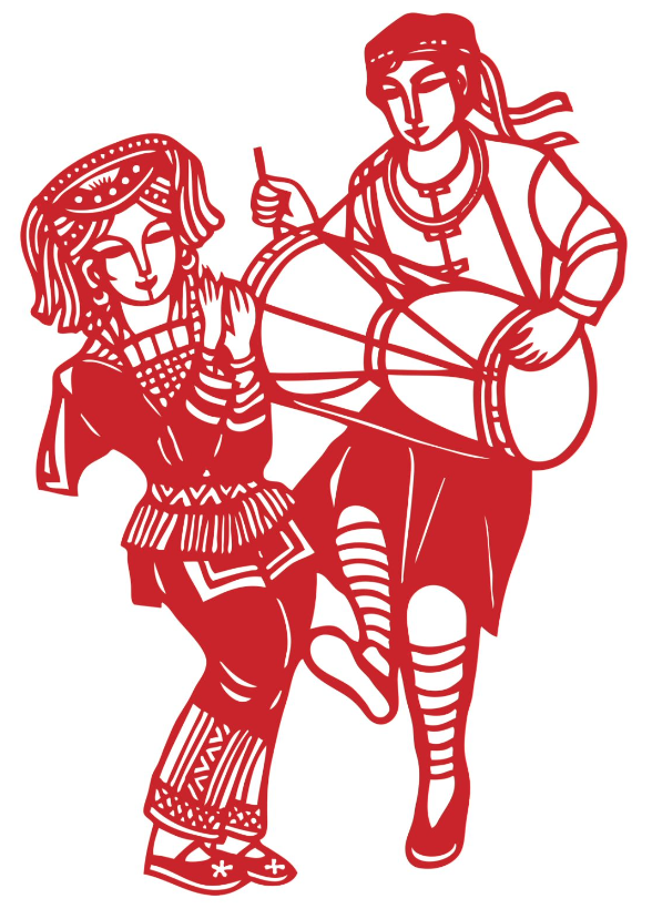 剪纸素材少数民族图