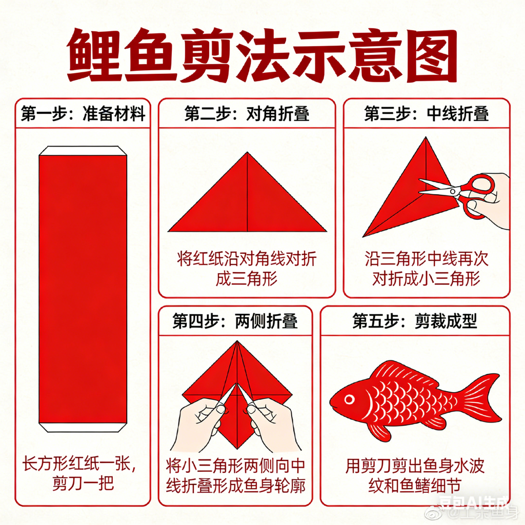 图片[22]-春节窗花剪纸教程大全_零基础学剪纸_30 种精美窗花图案