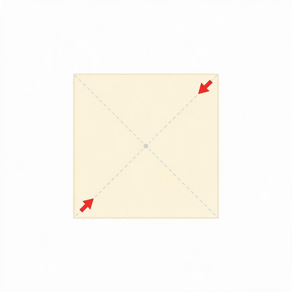 20261028101659676-jimeng-2026-10-28-4171-扁平化手绘教程插画，纯白背景，俯视角度，居中构图。一张浅米黄色正方形纸张保持水平...